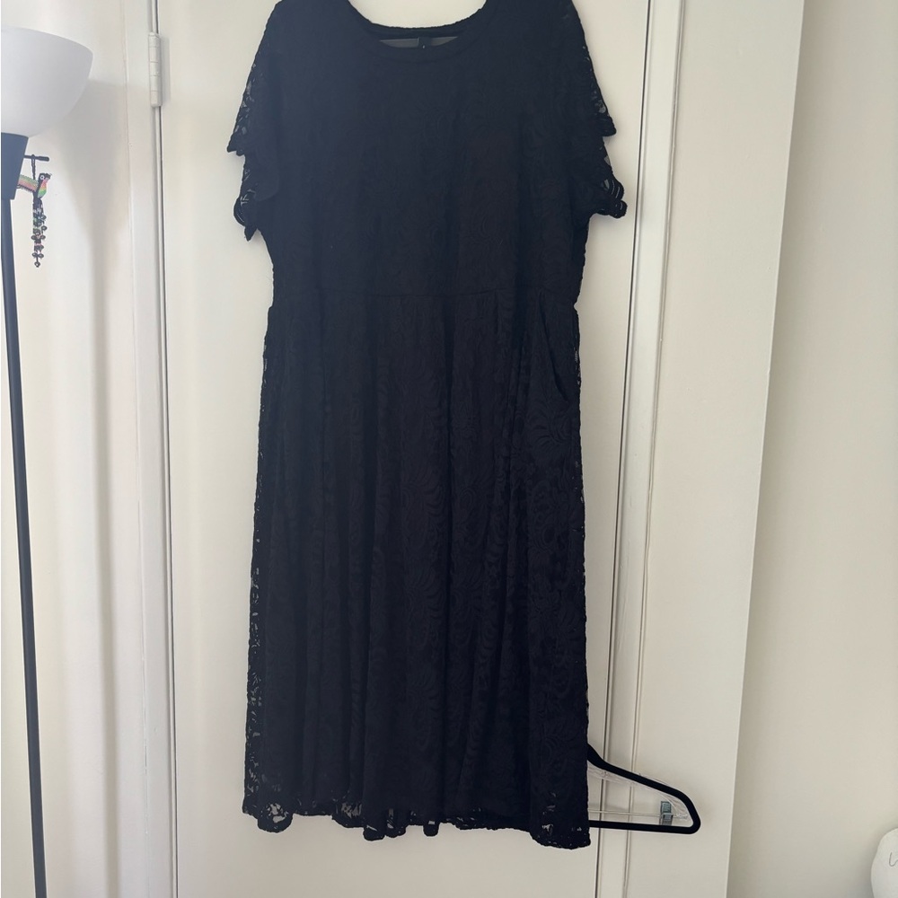 Torrid Black Lace Midi Dress